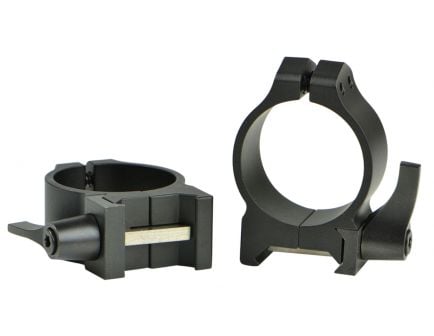 Warne Scope Mounts Maxima 30mm Low Steel Quick Detach Scope Ring, Matte Black - 213LM