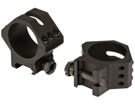Weaver Tactical Precision 34mm Low 7075 T6 Aluminum 2-Piece 6-Hole Quick Detach Picatinny Ring, Anodized Black - 99682