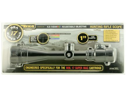 BSA Optics 17 SuperMagnum 4.5-14x44mm Illuminated Ballistic Rifle Scope - 17SM4514X44AORGBCP