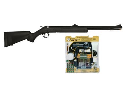 CVA Wolf Outfit 50 Caliber Muzzle Loading Black Powder Rifle, Black/Blue - PR2110VP