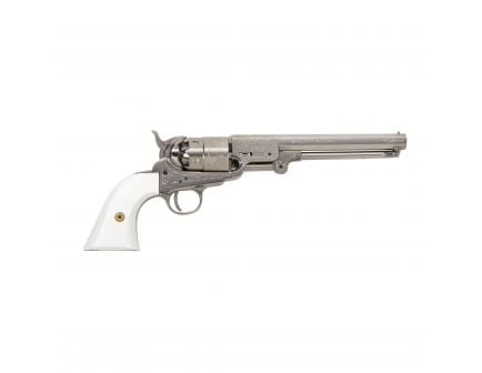 Traditions Black Powder 1851 Navy Engraved .44 Revolver, Nickel - FR185117