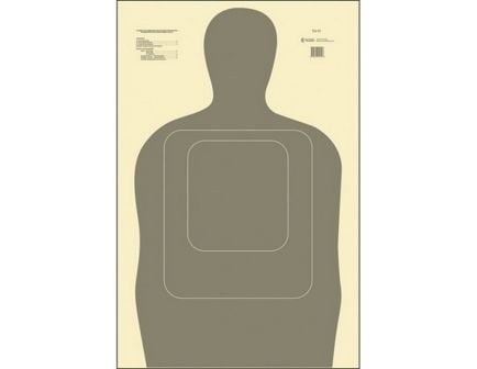Action Target Law Enforcement 24" x 45" Silhouette Standard TQ-15 Target, Gray, 100/box - TQ-15-GRAY-100