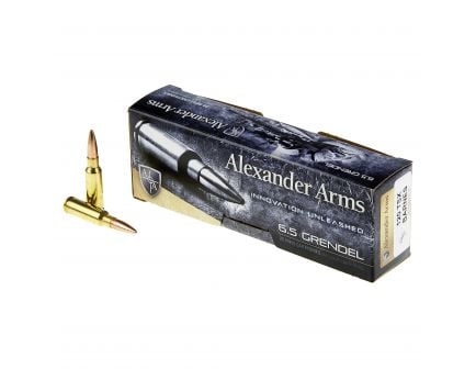 Alexander Arms 120 gr NBT .6.5 Grendel Ammo, 20/box - AG120BTBOX