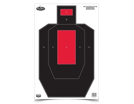 Birchwood Casey Dirty Bird 16.5" x 24" Non-Adhesive BC-IPSC Practice Target, Black/Red, 100/pack - 35741
