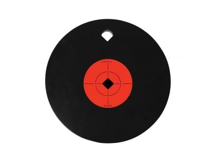 Birchwood Casey World of Targets 10" x 0.375" Crosshair Bullseye Single Hole Gong, Orange/Black - 47614