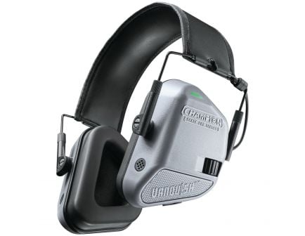 Champion Vanquish 22 dB Hearing Protection Electronic Earmuff, Gray - 40978