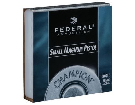 Federal Champion Small Magnum Pistol Centerfire Primer for High Velocity and Magnum Pistol and Revolver - 200