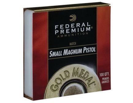 Federal Gold Medal Small Magnum Pistol Match Centerfire Primer for 200 Cal High Velocity and Magnum Pistol and Revolver - GM200M