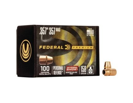 Federal Hydra-Shok Component .357 158 gr JHP Bullet, 100/box - PB357HS158