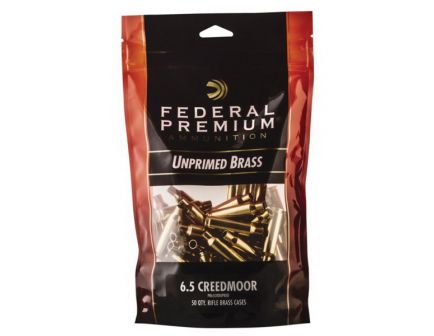 Federal Premium Gold Medal 6.5 Crd Unprimed Brass Cartridge Case, 50/pack - PR65CRDUPB50