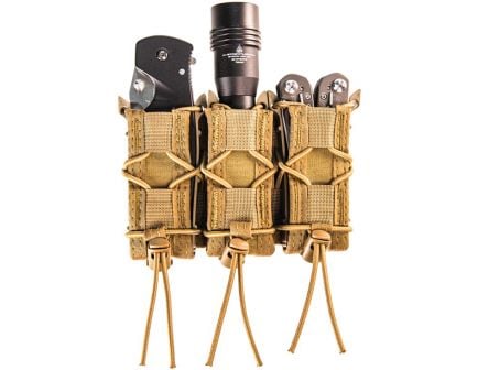High Speed Gear 11PT03/Taco Molle Triple Pistol Magazine Pouch, Coyote Brown - 11PT03CB