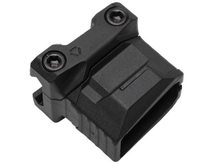 Strike Industries Picatinny Stacked Angled Grip, Black - Ergonomic Angled Grip for Enhanced Control on Picatinny Rail - SI-AR-CMS-PSAF-BK