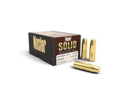 Nosler Solid .416 400 gr FBSP Rifle Bullet, 25/box - 23654