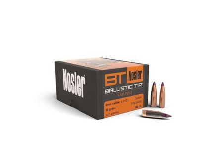 Nosler Ballistic Tip Varmint 6mm 80 gr SBT Rifle Bullet, 100/box - 24080