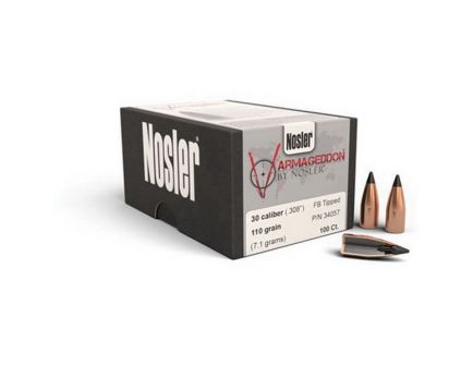 Nosler Varmageddon .17 20 gr FBTP Rifle Bullet, 250/box - 30531