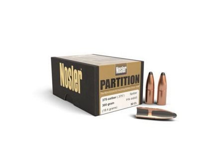 Nosler Partition .375 300 gr FBSPT Rifle Bullet, 50/box - 44845