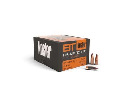 Nosler Ballistic Tip Varmint .20 40 gr SBT Rifle Bullet, 100/box - 52111