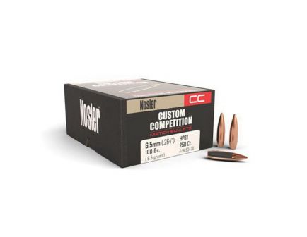 Nosler Custom Competition Match 6.5mm 100 gr HPBT Rifle Bullet, 250/box - 53430