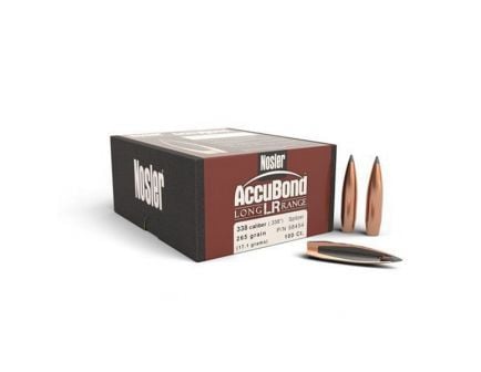 Nosler AccuBond Long Range .338 265 gr SBT Rifle Bullet, 100/box - 58454