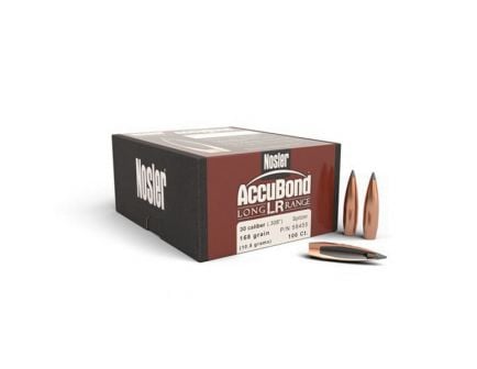 Nosler AccuBond Long Range .30 168 gr SBT Rifle Bullet, 100/box - 58455