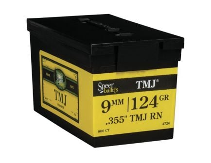 Speer TMJ 9mm 124 gr Handgun Bullet, 600/box - 4726