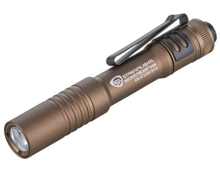 Streamlight Microstream 250/50 lm C4 LED USB Rechargeable Ultra-Compact Water-Resistant Pocket Flashlight, Coyote - 66608