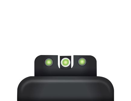 TruGlo Tritium Pro Night Sight Set for CZ 75 Series Pistols, Green with White Outline Front/Green with Black Rear - TG231CZ1W