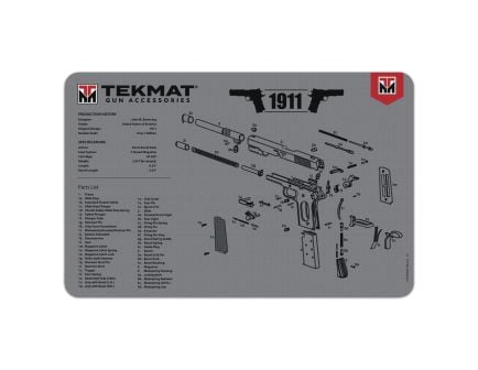 TekMat 1911 Cleaning Mat, 11" W x 17" H x 0.125" T, Illustration Gray - R171911GY