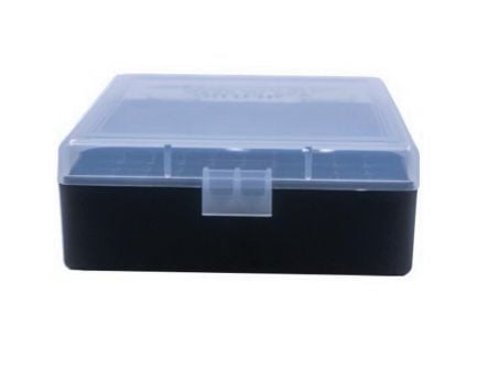 Berrys Bullets 003 .38 Spl/357 Mag 100 Round Flip-Top Ammo Box, Clear/Black - 15382