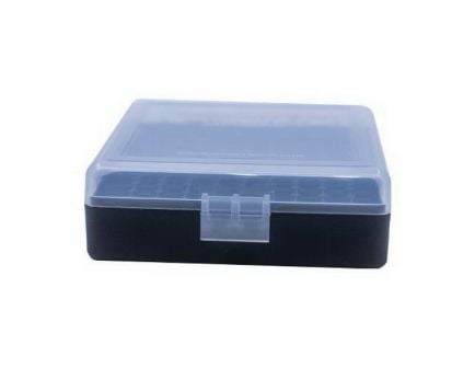Berrys Bullets .22lr 100 Round Flip-Top Ammo Box, Clear/Black - 63600
