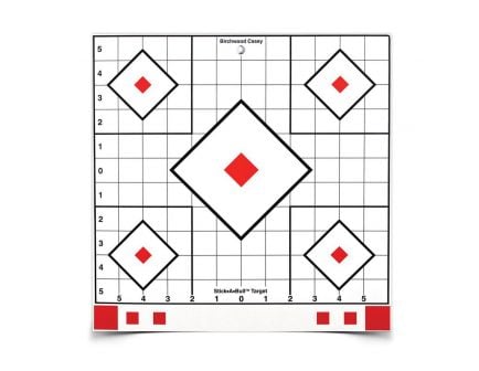 Birchwood Casey Stick-A-Bull 12" Self-Adhesive Sight-In Target, White, 5/pack - 33922