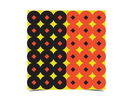 Birchwood Casey Shoot-N-C 1" Self-Adhesive Bullseye Target, Orange/Black, 12/pack - 34117