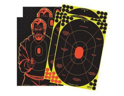 Birchwood Casey Shoot-N-C 12" x 18" Self-Adhesive Combo Pack, Black/Red, 5/pack - 34630