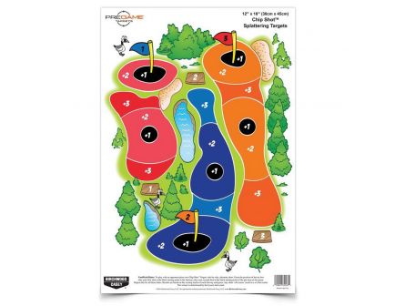 Birchwood Casey Pregame Chip Shot 12" x 18" Golf Course Target, White, 100/pack - 35587
