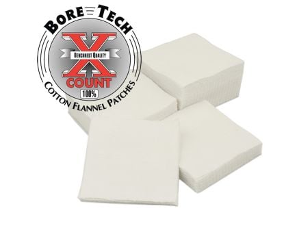Bore Tech X-Count Square Cleaning Patches, .50, 20/16/12/10 Gauge, 500/pack - BTPT-3-S500