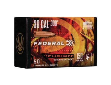 Federal Fusion Component .30 150 gr SP Bullet, 50/pack - FB308F1