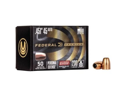 Federal Hydra-Shok .45 230 gr JHP Component Handgun Bullet, 50/pack - PB45HS230