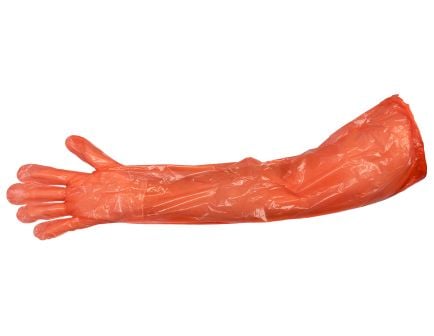 Hunter's Specialties Large Field Dressing Gloves, White & Orange, 2/pack - 01071