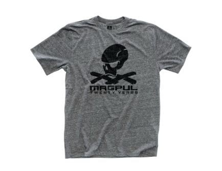 Magpul Industries Megablend 20th Anniversary Large Crew-Neck T-Shirt, Athletic Heather - MAG1096-030-L