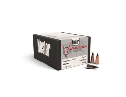 Nosler Varmageddon .22 40 gr FBTP Rifle Bullet, 100/box - 17230