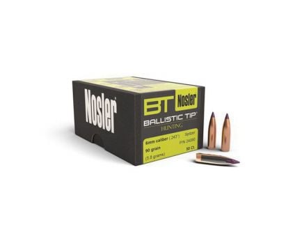 Nosler Ballistic Tip Hunting 6mm 90 gr SBT Rifle Bullet, 50/box - 24090