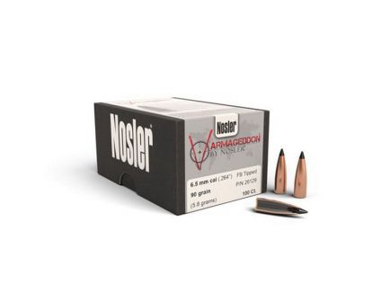 Nosler Varmageddon 6.5mm 90 gr FBTP Rifle Bullet, 100/box - 26129