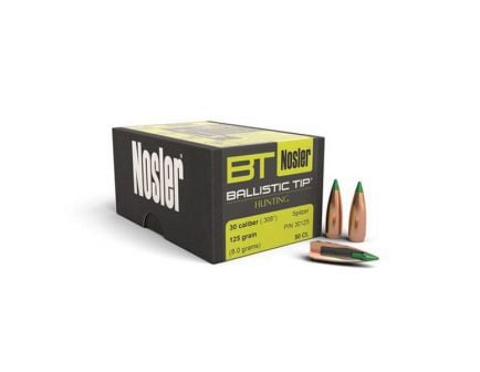 Nosler Ballistic Tip Hunting .30 125 gr SBT Rifle Bullet, 50/box - 30125