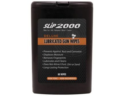 Slip 2000 Deluxe Lubricated Gun Cleaning Wipes, 2.5" x 4", 60/Dispenser - 60614