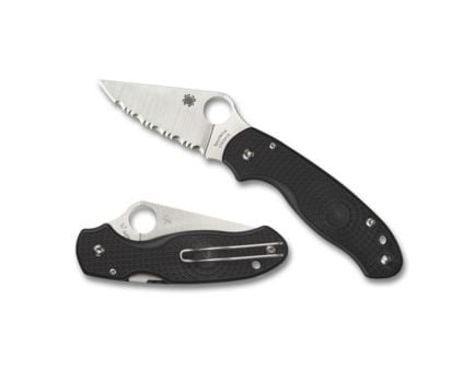 Spyderco Para 3 Lightweight Clip Point Folding Knife, 2.92", Black - C223PBK