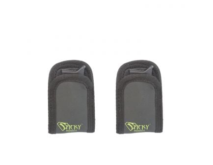 Sticky Holsters IWB/Pocket Mini Mag Sleeve for Single Stack Magazines Up To 40S&W, Black with Green Logo - MMSX2