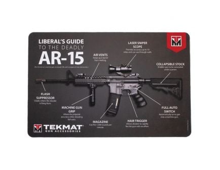 TekMat Liberal's Guide to the AR-15 Gun Cleaning Mat, 17" W x 11" H x 0.125" T, Black - R17-AR15-MEDIA