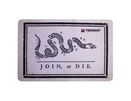 TekMat Join or Die Gun Cleaning Mat, 17" W x 11" H x 0.125" T, Black/Gray - R17-JOIN