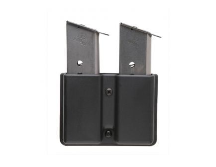Uncle Mike's Double Row Double Magazine Case for 9mm/40 Cal Magazines, Smooth Black - 51361
