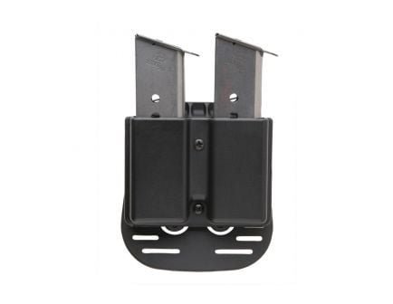 Uncle Mike's Single Row Double Magazine Case, Belt Clip Mount, Smooth Black - 51371